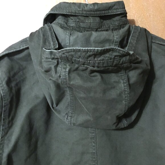 Abercrombie & Fitch Women’s Green Hooded Military Style Utility Jacket-XL - Picture 10 of 12